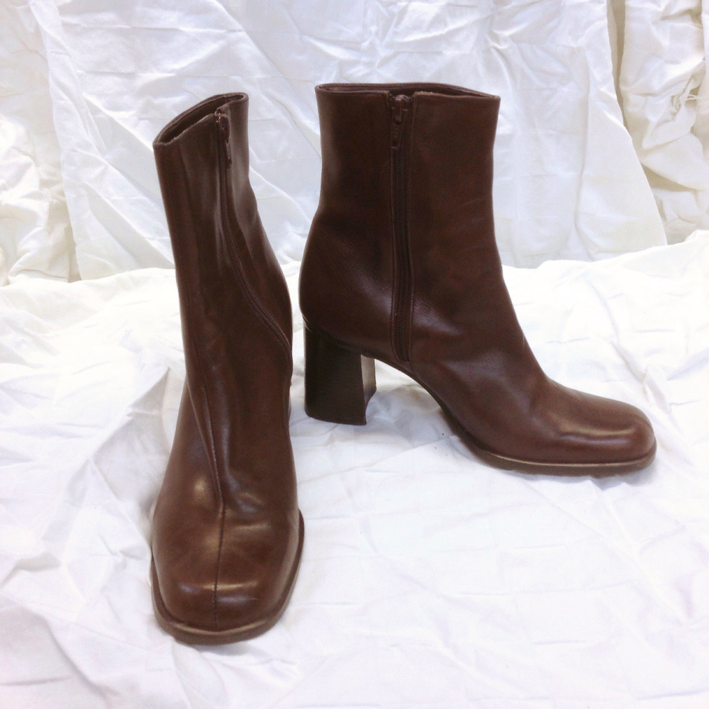 Dark Brown Ankle Boots, 7.5 - Nine West